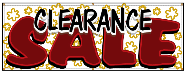 Buy our "Clearance Sale" banner from Signs World Wide