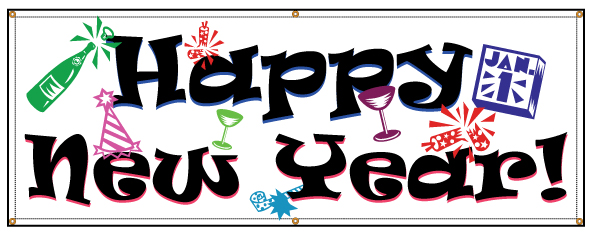 Buy our &quot;Happy New Year&quot; banner from Signs World Wide