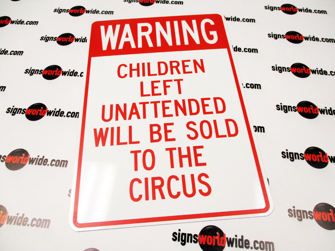  Metal Signs Man Cave Warning Children Left Unattended Will Be  Sold to Circus Metal Sign Things Under 10 Dollars Americana Decor ( Size :  20X30CM ) : Home & Kitchen