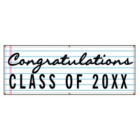 Congratulations 20XX lined paper design