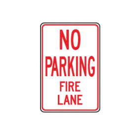 No Parking Fire Lane sign image