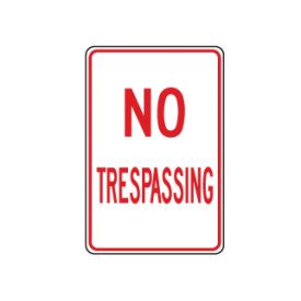 No Trespassing vertical sign image