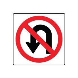 No U Turn symbol sign image