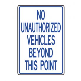 No Unauthorized vehicles sign image