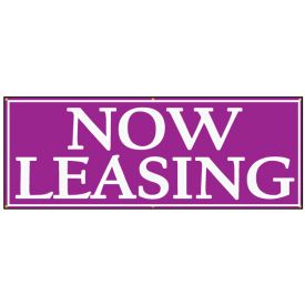 NOW LEASING banner image with border