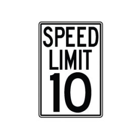 Speed Limit 10 MPH sign image