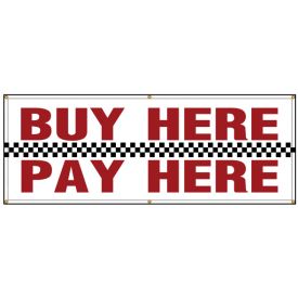 Banner "Buy Here Pay Here" sign image