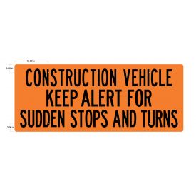 Construction Vehicle SS 24x60 v2 sign image