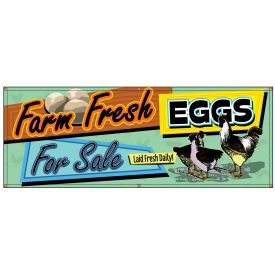 Fresh Eggs For Sale Retro banner image