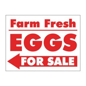 Farm Fresh Eggs Left arrow sign image