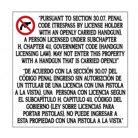 Gun Law 30.07 Decal sign image