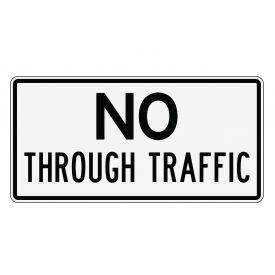NO Through Traffic sign image