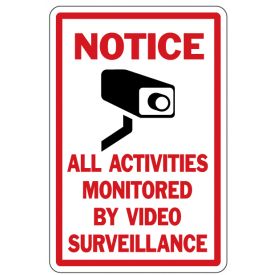 Notice Video Surveillance sign image