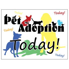 Pet Adoption yard sign image