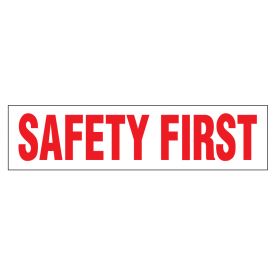 Safety First 1 polystyrene poster