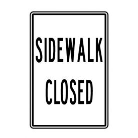 Sidewalk Closed sign image