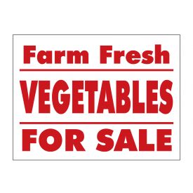 Farm Fresh Vegetables sign image
