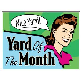 Yard of the Month retro yard sign image