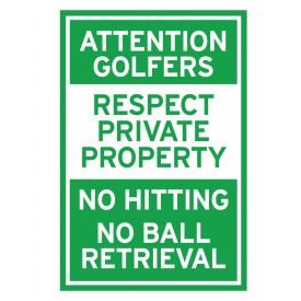 Attention Golfers Coro sign image