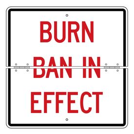 Folding Burn Ban In Effect 24 x 24 sign image