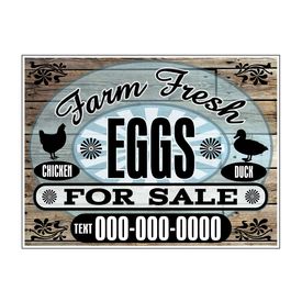 Farm Fresh CHKN DK Eggs Wood Grain sign image