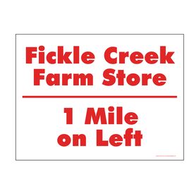 Fickle Creek 1 Mile sign image
