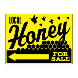Local Honey For Sale Left Directional sign image
