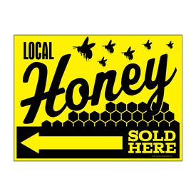 Local Honey Sold Here Left Directional sign image