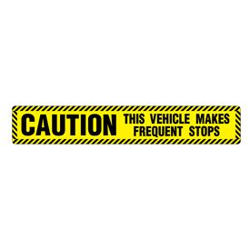 Caution Frequent Stops 6x36 Magnetic Image