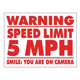 Warning Speed Limit 5MPH sign image