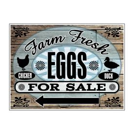 Farm Fresh Chicken and Eggs Directional Sign Left Arrow