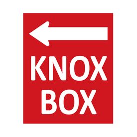 Directional 8"h x 6.5"w Aluminum Knox Box Sign Image