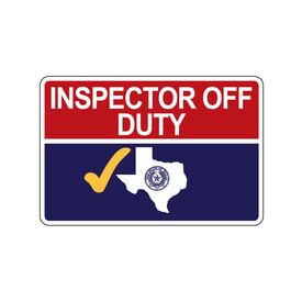 Inspector Off Duty Red White and Blue 12x18 sign image
