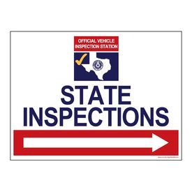State Inspections Right Arrow 18" x 24" Coroplast sign image