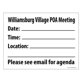 Williamsburg POA Sign Image