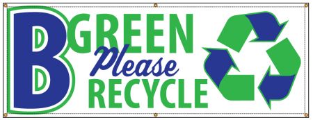Be Green recycle banner image