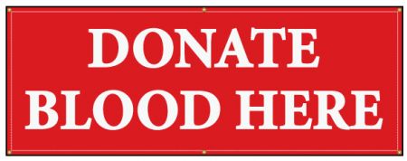 Donate Blood Here banner image