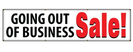 Going out of business banner image