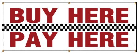 Banner "Buy Here Pay Here" sign image