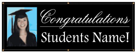 Congratulations student name and photo banner image