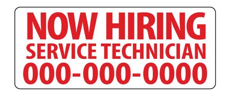 Now Hiring 9x22 magnetic sign image