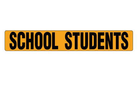 School Students yellow and black magnetic sign image