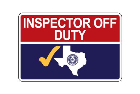 Inspector Off Duty Red White and Blue 12x18 sign image