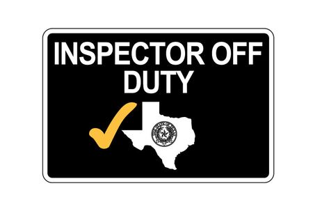 Inspector Off Duty Black and White 12x18 sign image