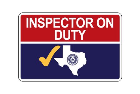 Inspector On Duty Red White and Blue 12x18 sign image