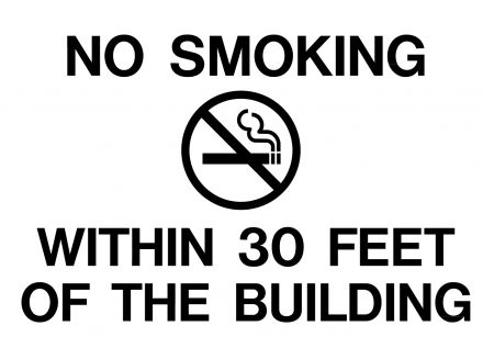 No Smoking within 30 feet decal image