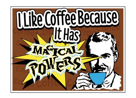 Magic Coffee retro yard sign image
