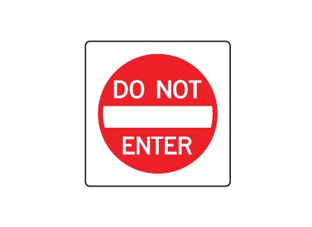 Do Not Enter sign image