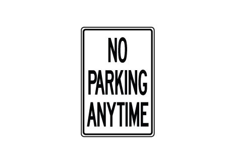 Buy Our No Parking Anytime Sign From Signs World Wide