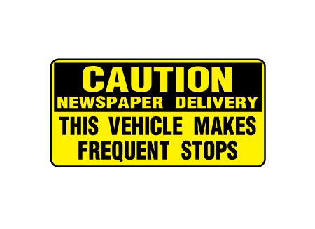 Caution News 6x12 plastic sign image